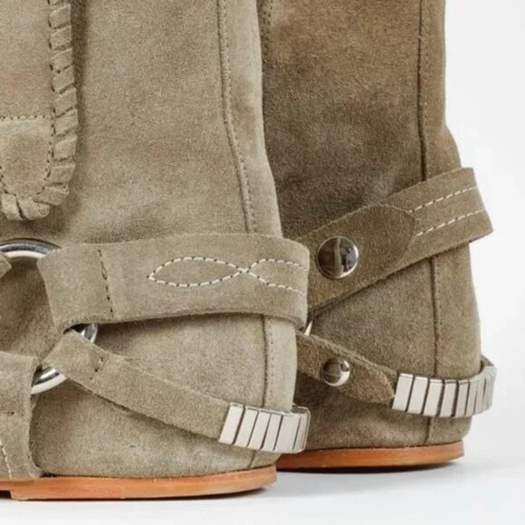 Isabel Marant Étoile ‘Ralf’ Olive Suede Ankle Boots - Picture 8 of 10